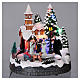 Christmas village illuminated with music and moving carriages 20X19X18 cm s2