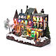 Village de Noël lumineux musical mouvement sapin Noël 22x30x12 cm s2