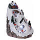 Christmas village illuminated with music movement and skiers 28X19X23 cm s4
