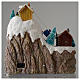 Villaggio natalizio luminoso musicale movimento pista sci laghetto 29X31X22 cm s5
