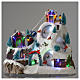 Christmas village illuminated with music, movement, ice rink and small lake 29X31X22 cm s2