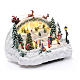 Christmas village with music, lighting, moving ice skaters and Christmas tree 24X33X21 cm s3