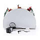 Villaggio natalizio bianco luminoso musica movim pattinatori albero natale 24X33X21 cm s5