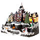 LIghted Christmas village with rotating train, fountain and music 28x34x19 cm s3