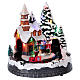 Illuminated Christmas village with music and moving train 20X19X18 cm s1