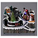 Illuminated Christmas village with music and moving train 19X23X16 cm s2