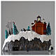 Christmas village with firemen and moving train 23X27X17 cm s5