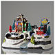 Villaggio Natalizio Caserma dei Pompieri movimento treno 23X27X17 cm s3
