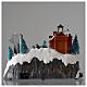 Villaggio Natalizio Caserma dei Pompieri movimento treno 23X27X17 cm s5