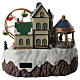 Animated Christmas village with music, ferris wheel and train 35x25x30 cm s4