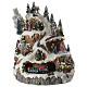 Animated Christmas village mountain scene with sounds and lights 30x30x40 cm s1