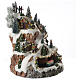 Animated Christmas village mountain scene with sounds and lights 30x30x40 cm s3