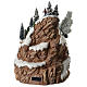 Animated Christmas village mountain scene with sounds and lights 30x30x40 cm s4