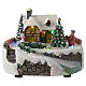 Christmas village ornament with moving tree and lights 20x15x10 cm s1