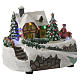 Christmas village ornament with moving tree and lights 20x15x10 cm s3