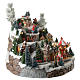 Christmas village with mountains and horses equipped with lights and music 35x35x30 cm s3