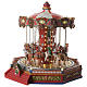 Merry go round with horses for Christmas village with lights, movement and music 35x35x35 cm s2