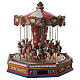 Moving merry go round with horses Christmas scene with lights and music 35x35x35 cm s4