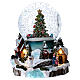 Snow globe with lights, train movement and music 20 cm s1