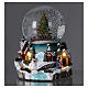 Snow globe with lights, train movement and music 20 cm s2