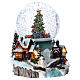 Snow globe with lights, train movement and music 20 cm s4