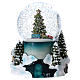 Snow globe with lights, train movement and music 20 cm s5