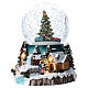 Illuminated musical christmas snow globe with tree 20 cm s3