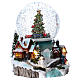 Illuminated musical christmas snow globe with tree 20 cm s4