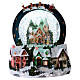 Illuminated musical christmas snow globe with Santa 20 cm s1