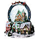 Illuminated musical christmas snow globe with Santa 20 cm s3