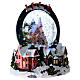 Illuminated musical christmas snow globe with Santa 20 cm s4
