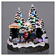 Christmas village scene moving sleigh, tunnel and Santa Claus 20x20x18 cm s2