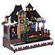 Christmas village station with lights and moving train 30x30x15 cm s4