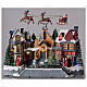 Christmas village with lights and Santa Claus movement 30x35x20 cm s2