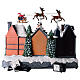 Christmas village with lights and Santa Claus movement 30x35x20 cm s5