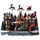 Animated musical Christmas village with Santa and reindeers 30x35x20 cm s1