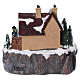 Christmas village with lights and moving ice skaters 25x25x25 cm s5