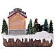 Christmas Village 15x20x10 cm with lights music and moving baby carriage s5