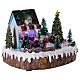 Christmas village with lights, music, shop and moving tree 15x20x10 cm s4