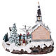 Christmas village with lights and moving ice skaters 45x50x45 cm s5