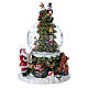 Snow Globe with lights movement and music 18.5 cm resin battery powered s1