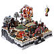Christmas village 30x45x35 cm with moving fun fair, lights and music s4