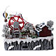 Christmas village 30x45x35 cm with moving fun fair, lights and music s5