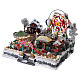 Moving Christmas Town 30x45x35 cm with amusement park and music s3