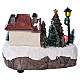 Christmas Village 15x20x10cm with Christmas tree and battery powered motion s5