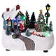 Christmas Town 15x20x10 cm with moving tree battery operated s1