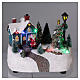 Christmas Town 15x20x10 cm with moving tree battery operated s2