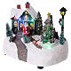 Christmas Town 15x20x10 cm with moving tree battery operated s3