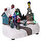 Christmas Town 15x20x10 cm with moving tree battery operated s4