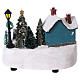 Christmas Town 15x20x10 cm with moving tree battery operated s5